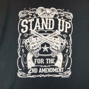 Second Amendment Mens Black Short Sleeve T-shirt Size X-Large